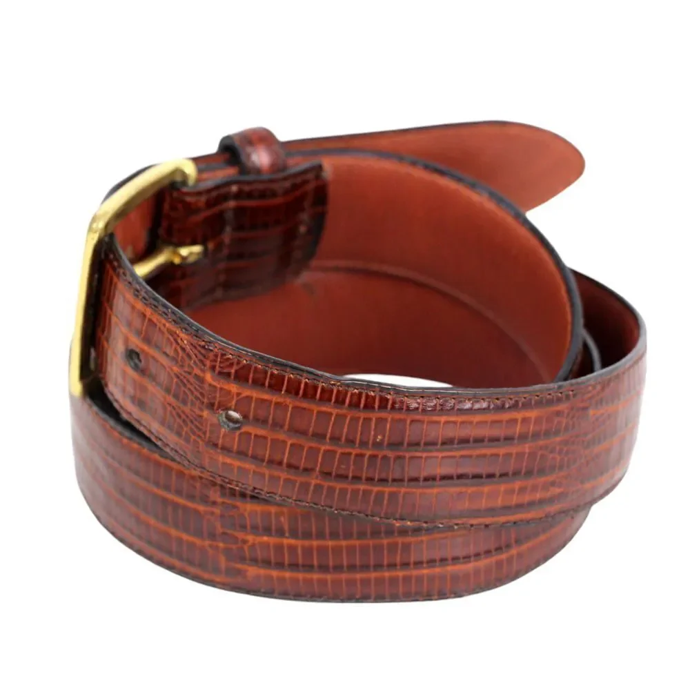 Club Room BROWN GENUINE LEATHER SNAKE 1 1/8